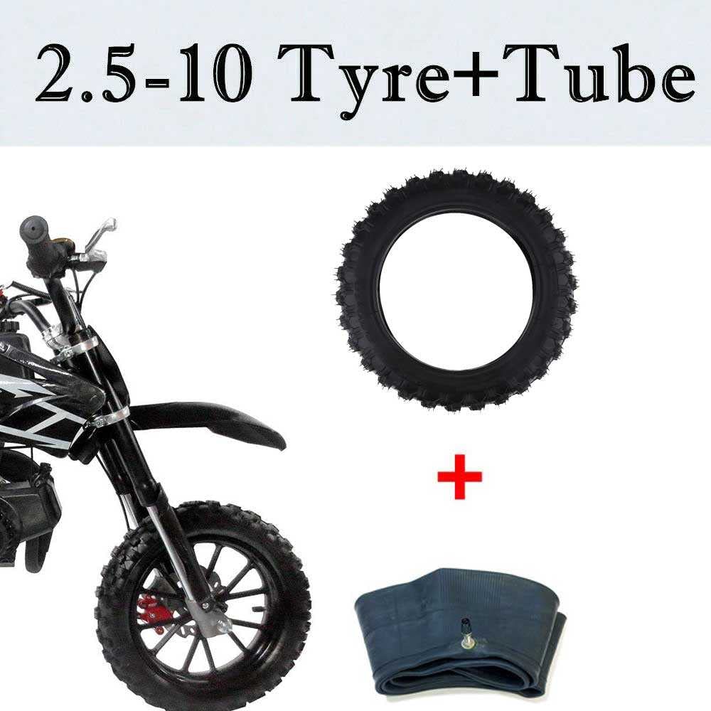 Almencla Neumático Rueda 2.50-10 de Caucho para Yamaha PW50 Resistencia a Altas Temperaturas