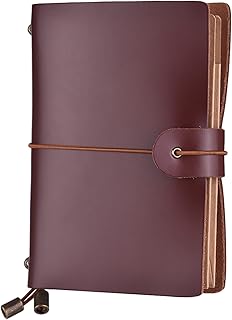 lifcasual Couro Capa Macia Caderno de Diário Recarregável com Elastic Strap Diário Viagem de Negócios Caderno Notepad Alinhada de Papel em Branco para Homens & Mulheres Esboçar Escrever