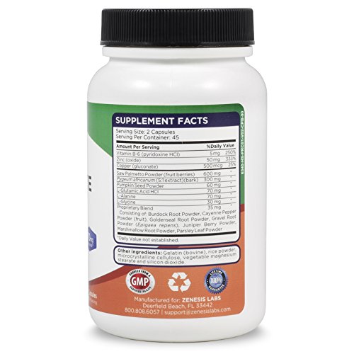 image for Zenesis Labs Prostate Health with Saw Palmetto - 90 Capsules - Also wi