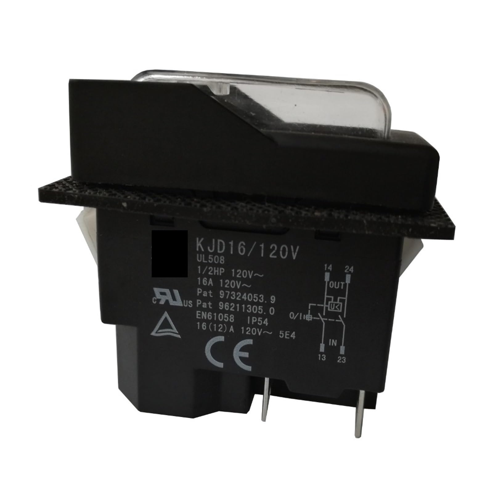 Interruptor pulsador electromagnético de reinicio automático, Impermeable, de 4 Pines, KJD16/120 V
