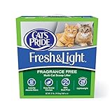Cat's Pride Fresh and Light Fragrance Free Odor Control Multi-Cat Scoop Cat Litter Box, 21-Pound