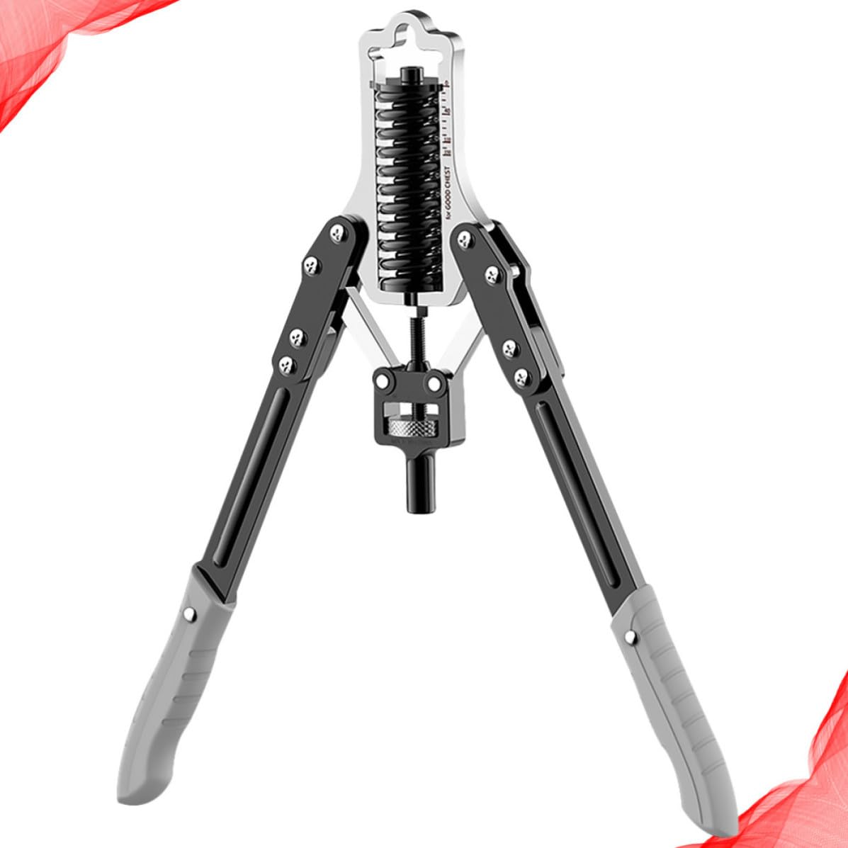 Verstellbarer Handtrainer 30-75kg mit Federgriff, Schwarz