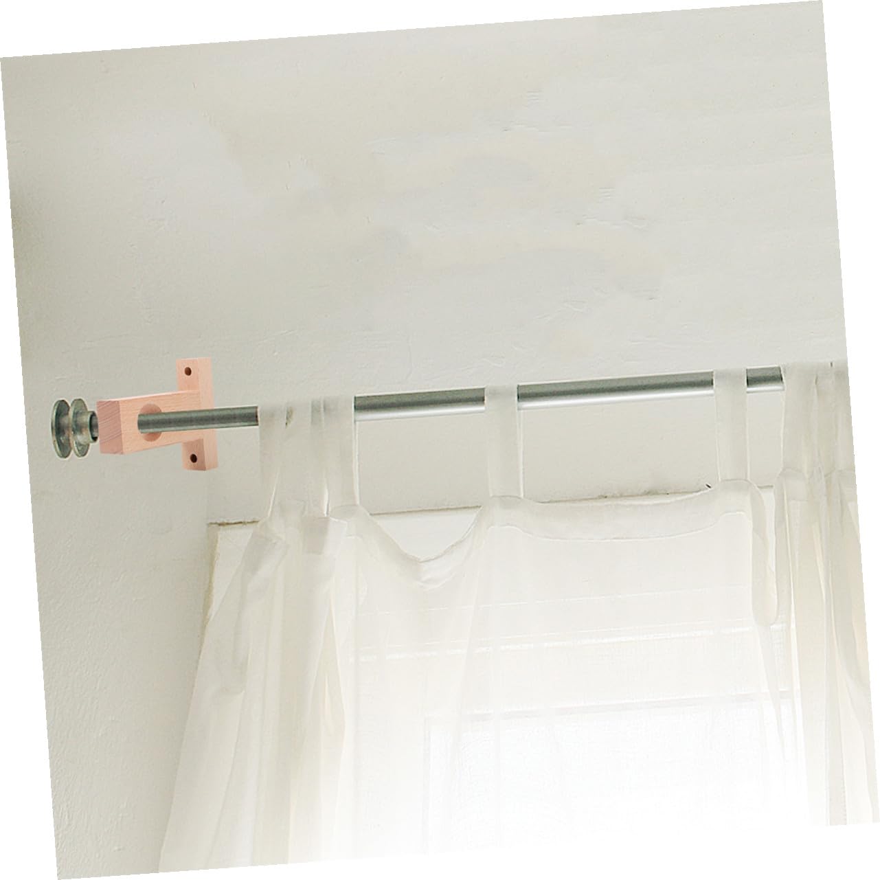 2 Set Supporti in Legno per Bastoni Tende Staffe Robuste per Bastoni Tende Interni per Soggiorno Camera E Cucina Sostegno Sicuro E Durevole 4 Pezzi*2