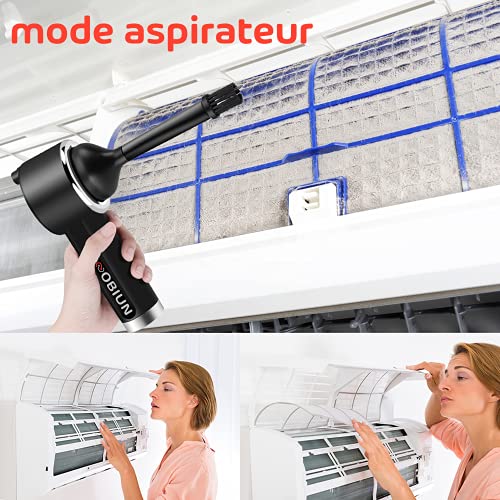 oBiun 2-in-1 tragbarer Mini-Staubsauger & und Staubentferner leistungsstark. Luftduster, gasfrei, kabellos und mit 2… - Image 4