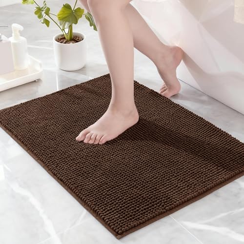 Exclusivo Mezcla Tapis de Bain en Chenille - Super Doux, Antidérapant et Absorbant, Séche Rapide et Lavable en Machine, pour Salle de Bain, Douche et...