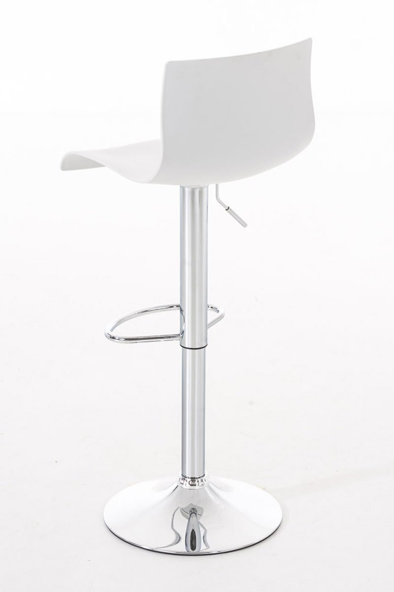 CLP 2 Sgabelli Alti Hover in Polipropilene I Set 2 Sgabelli Bar Design Regolabile 59-80 CM I Sedie Sgabello Girevole, Colore:Bianco