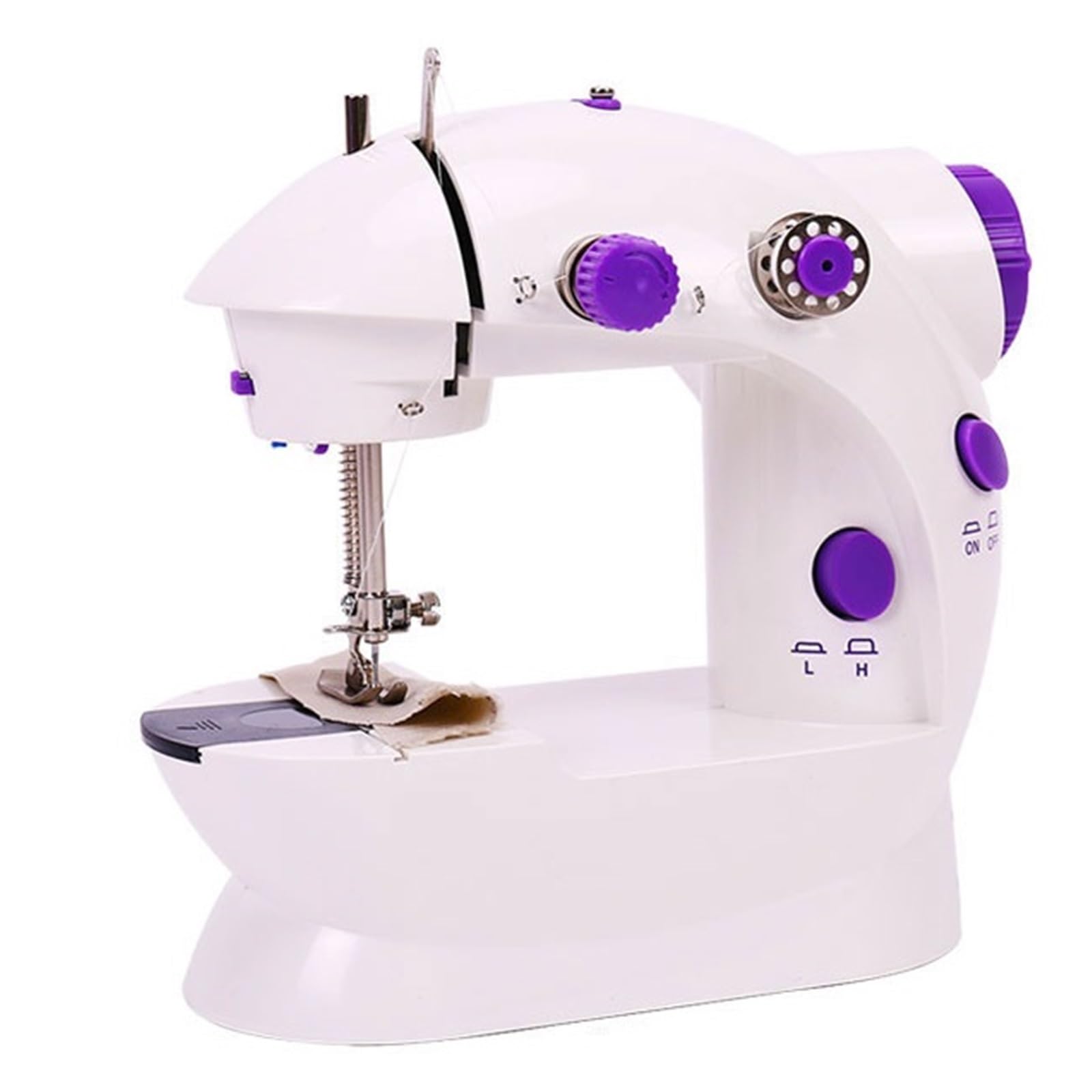 Mini Macchina Da Cucire A 2 Velocità A Doppio Filo, Portatile, Elettrica, Multifunzione, For Uso Domestico, Con Pedale Leggero Sicuro E Conveniente(202 SET C)