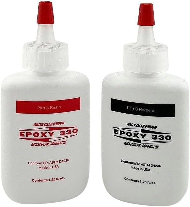 Hughes Epoxy 330 Water Clear Bonding 2.50 oz Pkg of 2