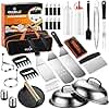 38PCS Griddle Accessories Kit, Professional BBQ Tools Set for Ourdoor Cooking, Stainless Steel Griddle Spatula Set with Tongs, Smash Burger Press, Carry Bag, Perfect Grilling Gifts for Men Dad