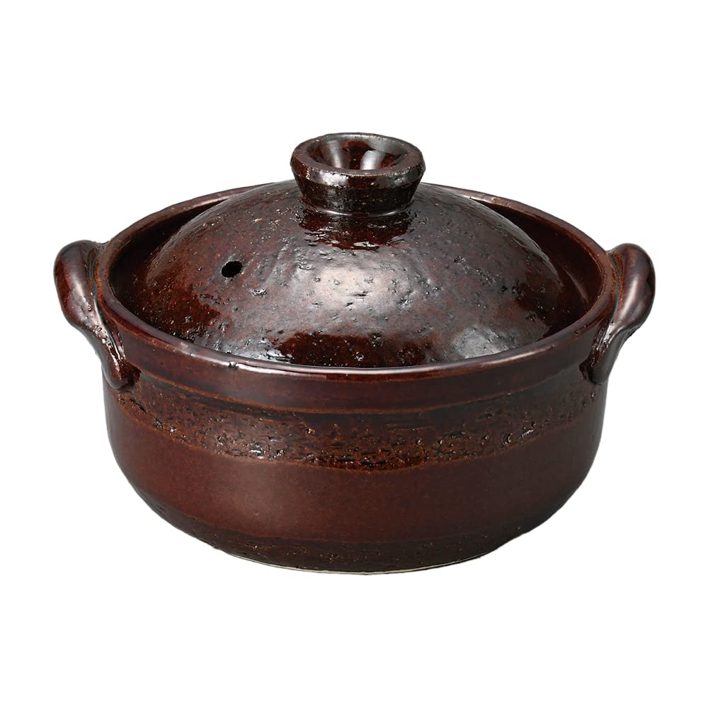 Amazon｜飴釉4．5号深鍋 [14×10cm] | 鍋用品｜土鍋 オンライン通販
