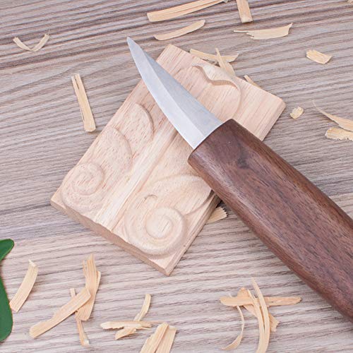 WAYCOM Sloyd Knife, Wood Carving Sloyd Knife for Whittling and Roughing for Beginners - Spoon Carving Tools Thin Wood Working(sloyd Knife-Black Walnut Handles)