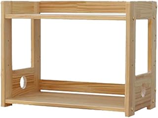 Półki półka do przechowywania rozmaitości, kuchnia półka do przechowywania - stojaki na drukarkę biurko małe przedmioty stojak do przechowywania kuchenka mikrofalowa, stojak na piekarnik, lite drewno dwie podłogi (rozmiar: 63 cm), rozmiar: 63 cm stojak na doniczki (rozmiar: 43 cm)