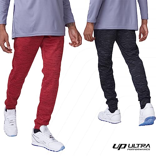 Ultra Performance 3 Pack Mens Joggers Mens Athletic Sweatpants with Pockets for Men, Small - 3X3