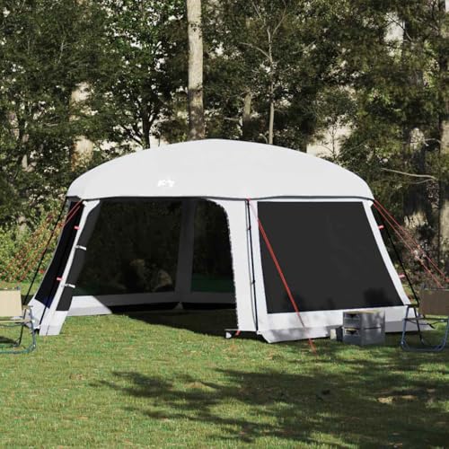 Gecheer Poolzelt, wasserdichtes Zelt mit abnehmbarem Überzelt, Netzwänden, 618x532cm, Polyester, für Swimmingpool, Gartenpartys, Camping Gecheer Poolzelt, wasserdichtes Zelt mit abnehmbarem Überzelt, Netzwänden, 618x532cm, Polyester, für Swimmingpool, Gartenpartys, Camping