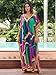 Onhaway caftans for women Colorful Cloud Print Beach Cover Ups mumus for women plus size kaftan 70s dress moo moos cotton kaftan loungewear one size fits all House Dress cover up dress ON-1129-7