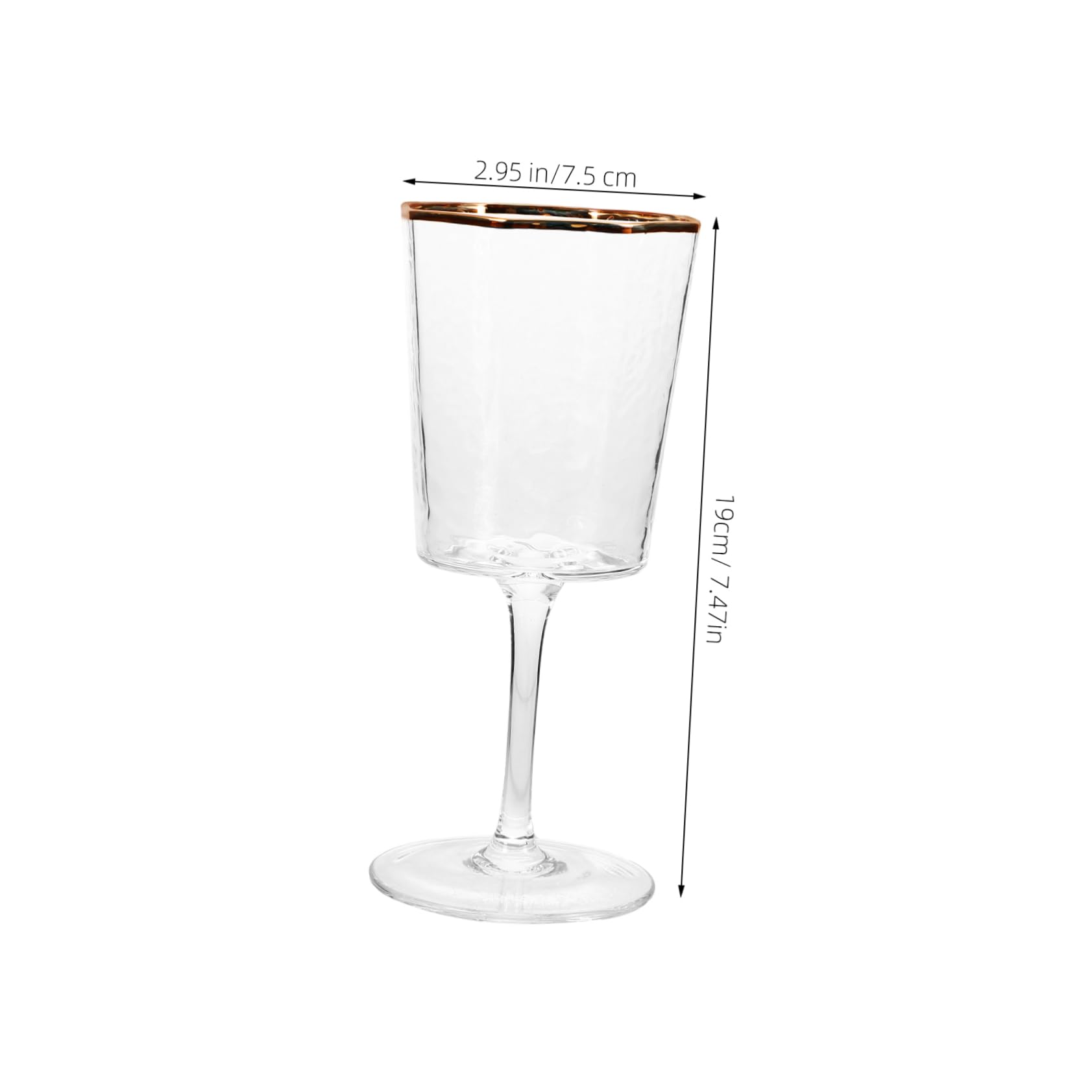 BRIGHTFUFU Elegant Rimmed Glass Wine Goblet Party Beverage Cup for Wine Tasting Home Restaurant Use for Celebrations Gatherings