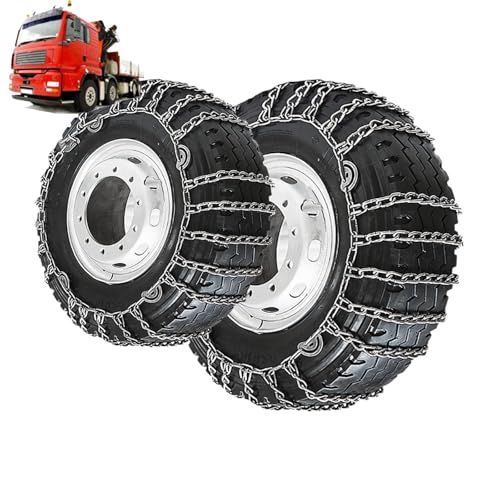 YAGOLD Set of 2 Tire Chains for Trucks 2pcs Snow Chains for Trucks Snow Chains for Car Tires Anti-Skid Thickening Tire Chains Winter Car Accessories No Jack Required 2pcs 225/75R17.5 2pcs 245/70R19.5