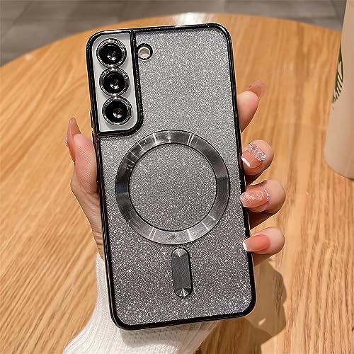 Coque charge magnétique Samsung S23 Ultra étui paillettes antichoc