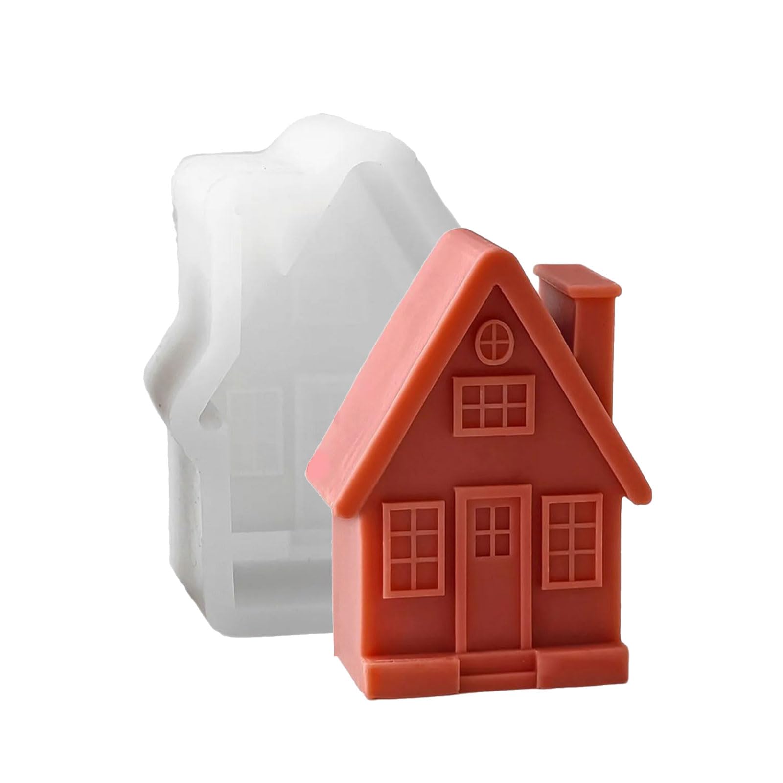 our fave 3D House Silicones Ornament Molds Chimney House Casting Epoxy Resin Craft Supplies Plasters