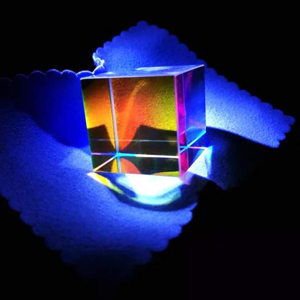 Coloré Combiner Splitter Croix Cube Dichroïque RVB Prisme Optique Triangulaire En Verre Optique Pour Enseigner Lumière Physique Du Spectre 20mm