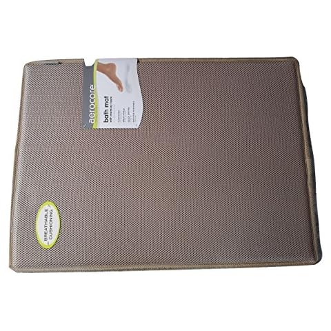 Microdry aerocore Luxury Quality Ultimate Performance Memory Foam Large Size Bath Mat, Approx. 43 x 61 cm Deep Linen colour Cover