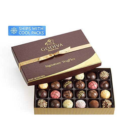 Godiva Chocolatier Assorted Truffles Signature Gift Box Chocolate, 24 pc.