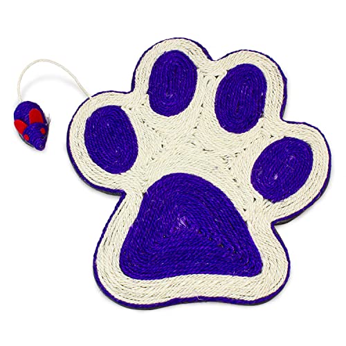 Arquivet Rascador Huella Lila con ratón para Gatos - Lila, 40 x 36 cm