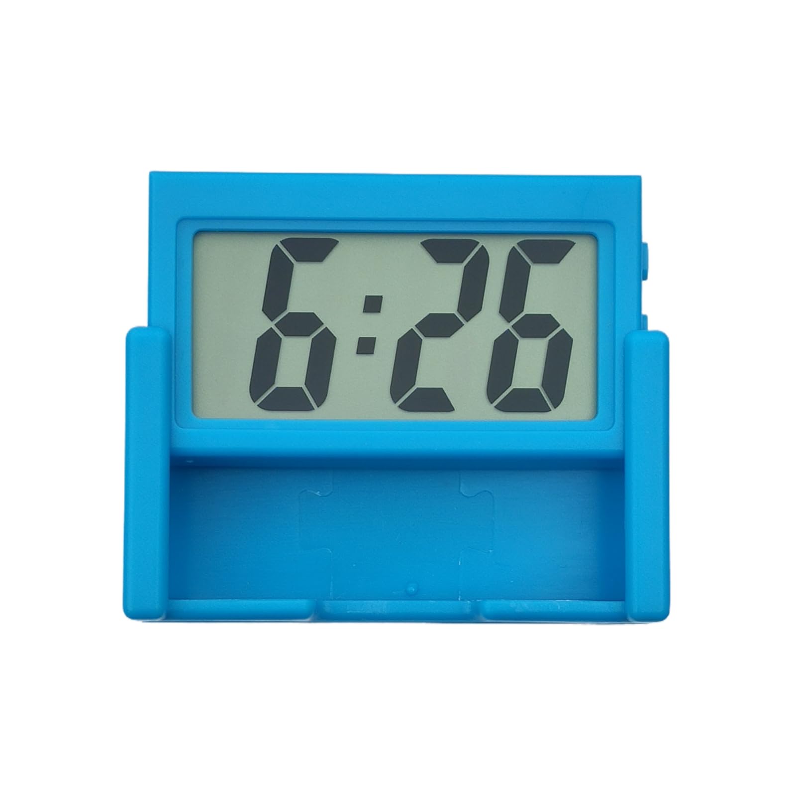 Small Digital Clock，Portable Travel Clock，Classroom Bedroom Bathroom Glass Car Motorcycle Dashboard Mini Clock Battery Operated Self Adhesive (1, Blue)