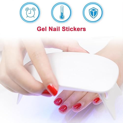 Miniatura 5 de Gellae - Calcomanías de uñas de gel semicuradas, kit de calcomanías de uñas de gel gellea con luz UV, calcomanías de uñas de gel para arte de uñas,