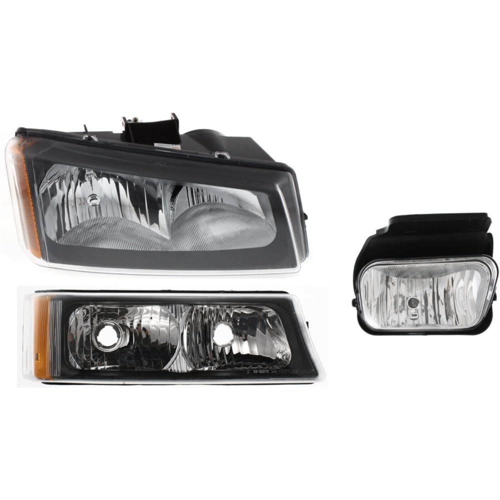 Amazon.com: EIDZADK 3pcs Headlight Halogen Right Side Clear Lens W 