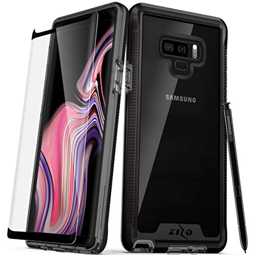 Zizo ION Series compatible with Samsung Galaxy Note 9 Case Military Grade Drop Tested with Tempered Glass Screen Protector BLACK SMOKE