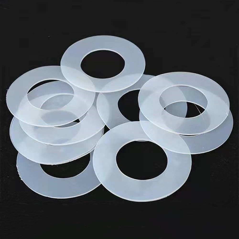 PXAMORTEL Silicone Rubber Flat Washer,Silicone Gasket, Thickness 3mm White Sealing Washers, ID 45 57 76mm Silicone Washers(89 x 138 mm)