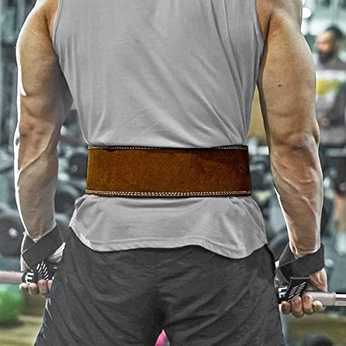 Leather Weight Lifting Belt Powerlifting Belt Back Support - Image 4