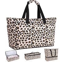 ISEYOU Strandtasche XXL Familie mit Kühltasche, Groß Strandtasche mit Reißverschluss Wasserdicht Sanddicht, Handtasche Damen 49L, Faltbar Badetasche für Urlaub Reisen Fitnessstudio Picknick