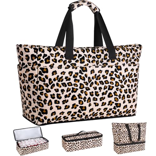 ISEYOU Strandtasche XXL Familie mit Kühltasche, Groß Strandtasche...