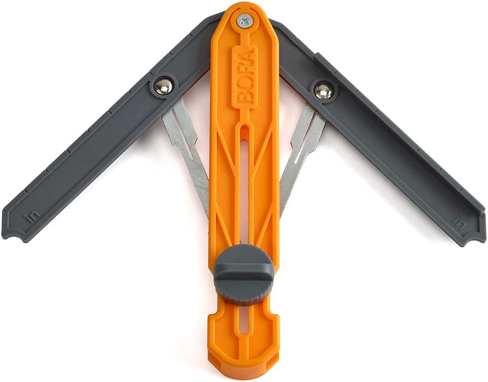 BORA MiteriX Compact Angle Finder Tool Gauge, Duplicates & Splits in Half for Precise Transfer to Miter Saw, Easy Corner and Angle Measuring & Duplicating - 530402