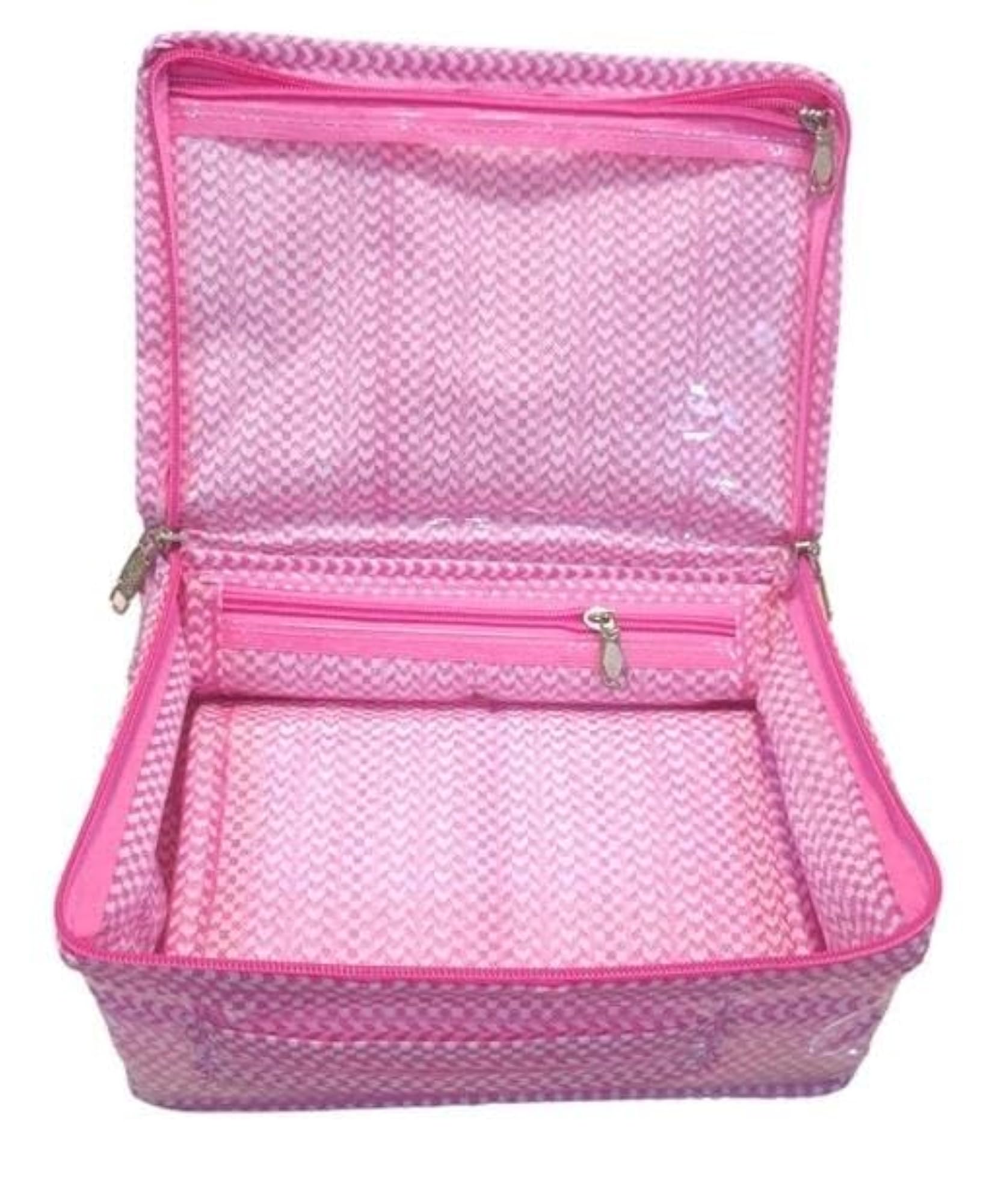 Folder Jewellery Organizer Box with 8+1 Pocket Makeup Storage Pouch