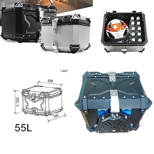 Caja superior de motocicleta impermeable con baúl universal para equipaje 2