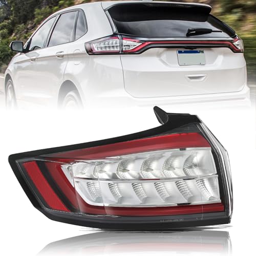 Image of Aosky LED Tail Light Assembly w /o DRL Compatible with 2015-2018 Ford Edge | Rear Taillight Brake Signal Lamp with Bulbs Left Driver Side