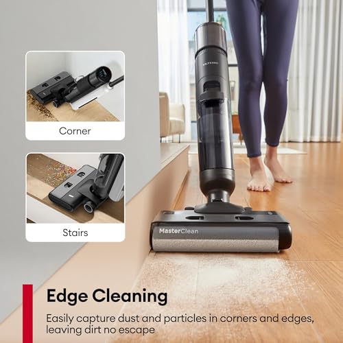 Image of Ultenic Wet Dry Vacuum Cleaner, Cordless Vacuum Mop Combo with Self-Cleaning, 50min Runtime, Smart Mess Detection, Edge Cleaning, LED Display, 3-in-1 Floor Cleaner Machine for Hard Floor, AC1 Elite