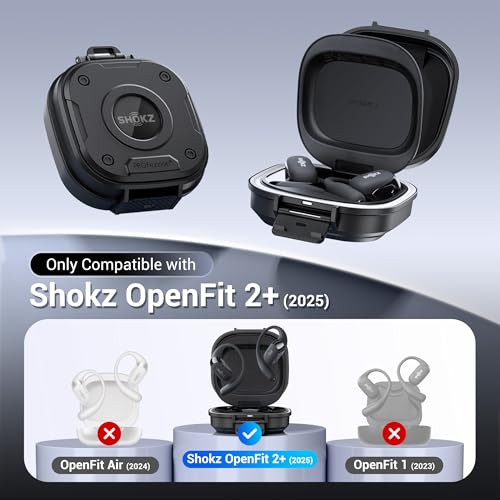 Shokz OpenFit 2+ beschermhoes hard shell waterdicht IPX5 met vergrendelingsclip en antislip voor oordopjes - Afbeelding 3