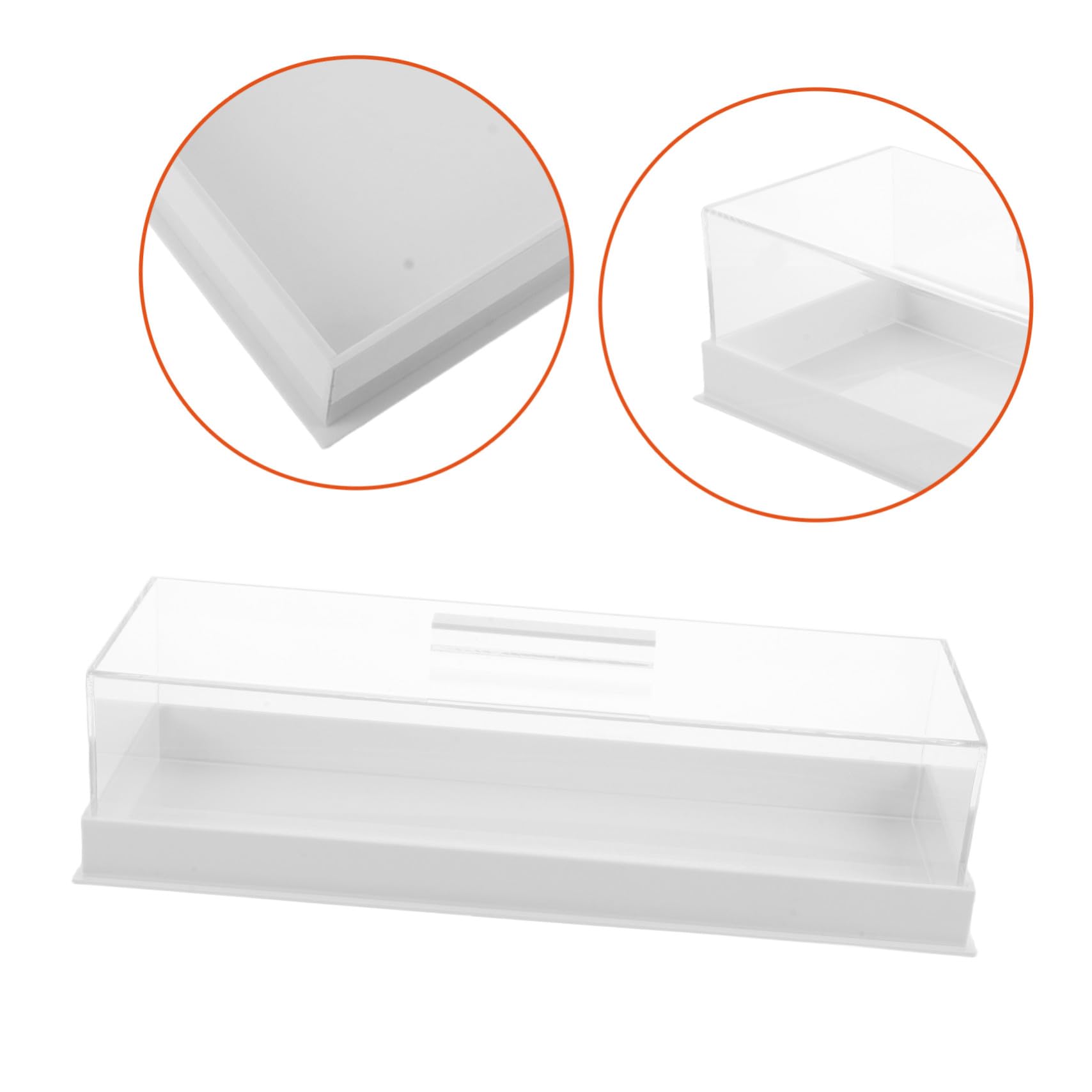 MAGICLULU Caja de Presentación Rectangular para Tartas de Acrílico con Tapa Bandeja para Pasteles y Cupcakes para Cafeterías Fiestas y Uso Doméstico