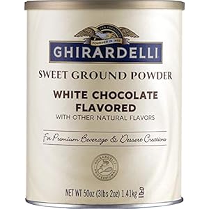 Ghirardelli White Chocolate Flavored – Sweet Ground Powder, Beverage and Baking Mix 3.12 lb Can
