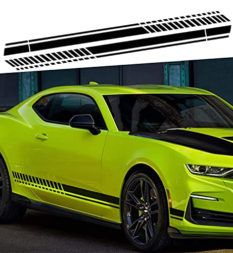 YKKJ 2 Pezzi Laterali Auto Adesivi Decalcomanie，per Strisce da Corsa Sportive Adesivo Portiera Laterale dell'autoadesivo Decalcomanie.