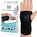 #1 Night Wrist Support Brace for Carpal Tunnel Syndrome by MONALE – Tendonitis – Arthritis – with Removable Splint & Adjustable Support Wrap - Left Hand – Black