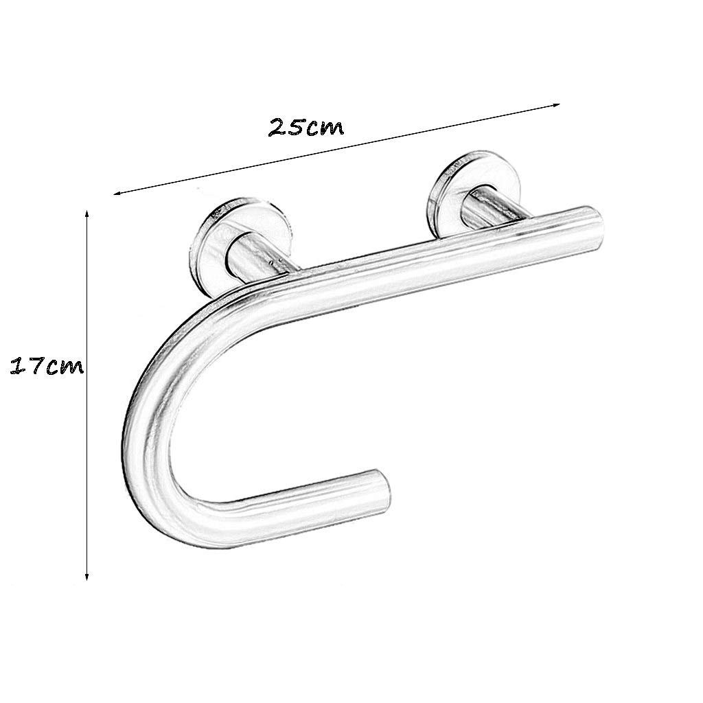 Barras de Agarre Manija Soporte de Seguridad Pasamanos, Soporte de Papel Higiénico Barras de Agarre para Baño, Barrera de Seguridad Antideslizante de Acero Inoxidable, Baño Ducha Asistencia para Pers