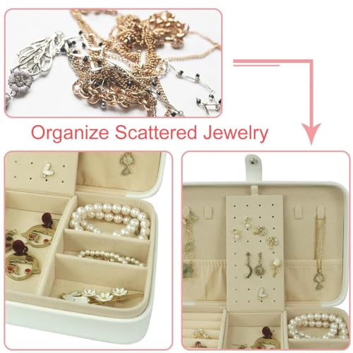 Boîte à bijoux de voyage en cuir synthétique de qualité supérieure durable - 4