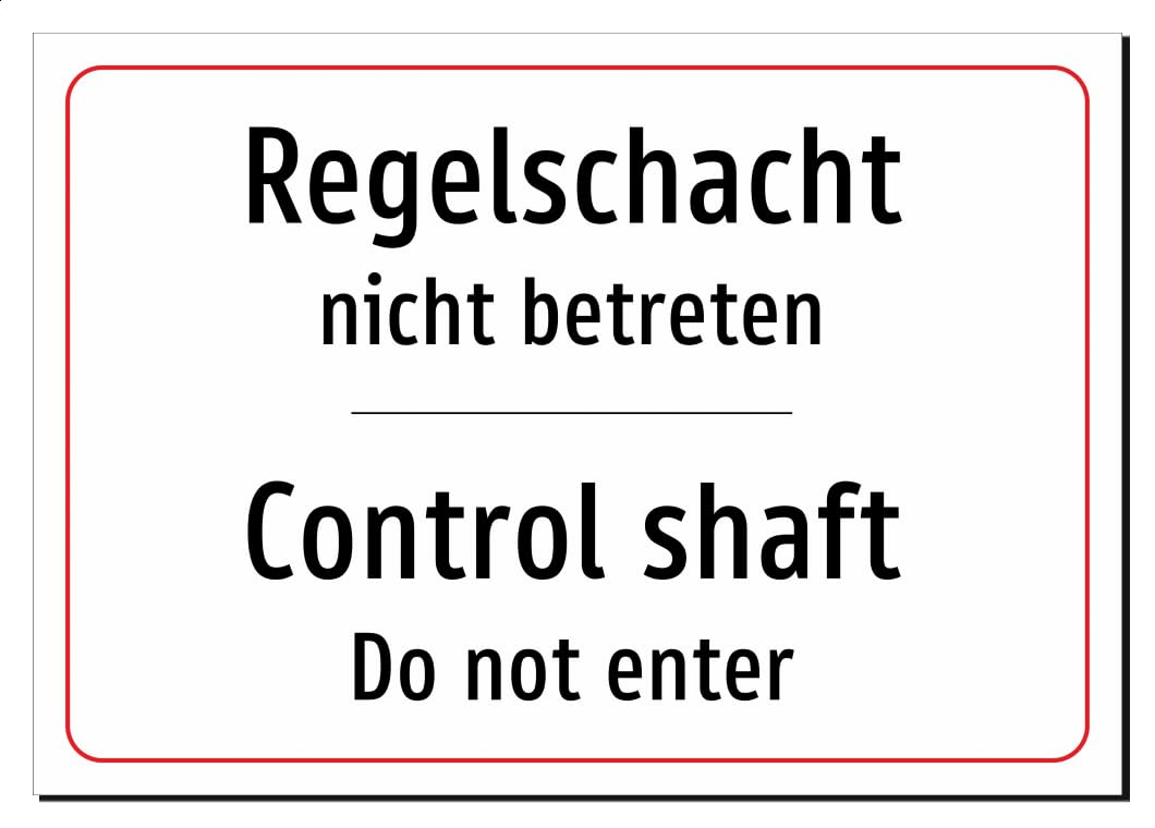 62649-DEEN-T-13 | Regelschacht – Nicht betreten Schild/Aufkleber