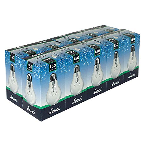 Leuci 10 x Glühbirne Birnenform A67 150W E27 klar Glühlampe Glühbirnen Glühlampen warmweiß dimmbar (150 Watt)