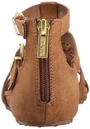 Kenneth Cole Reaction Audra Struck Fringe T-Strap Sandal (Little Kid/Big Kid), Dusty Brown, 2 M US Little Kid3